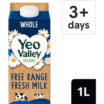 Yeo Valley Organic Free Range Fresh Whole Milk (1 Litre)