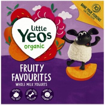 Yeo Valley Organic Little Yeos Fruity Favourites Yoghurts (4 x 85g)