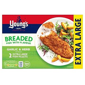 Young's 2 Garlic & Herb Extra Large Fish Fillets (2 x 300g)