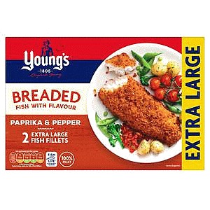 Young's 2 Paprika & Pepper Extra Large Fish Fillets (2 x 300g)