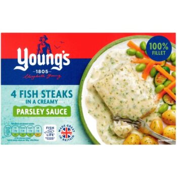 Young's 4 Fish Steaks In Parsley Sauce (560g)