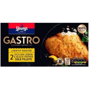 Young's Gastro 2 Sicilian Lemon & Black Pepper Lightly Dusted Sole Fillets (2 x 280g)