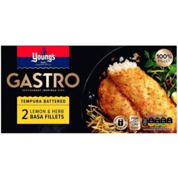 Young's Gastro Tempura Battered 2 Lemon & Herb Basa Fillets (310g)