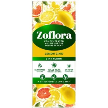 Zoflora 3 In 1 Action Concentrated Disinfectant Lemon Zing (500ml)