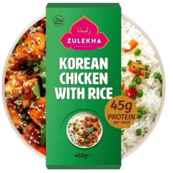 Zulekha Halal High Protein Korean Style Chicken With Rice (450g)