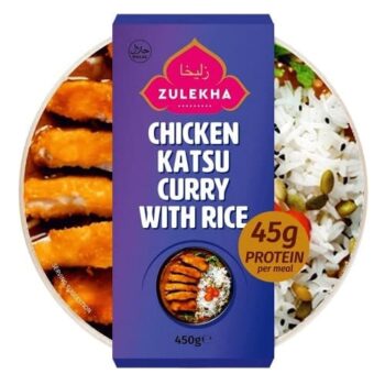 Zulekha High Protein Halal Chicken Katsu Curry With Rice (450g)