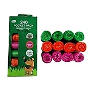 240 Doggy Bags Rainbow Pocket Pack