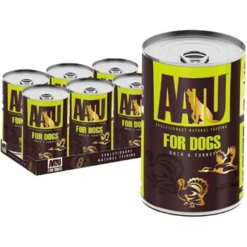 AATU Adult Duck & Turkey Wet Dog Food Tins (6 x 400g)