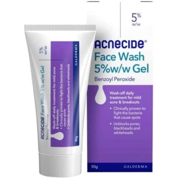 Acnecide Face Wash Treatment with 5% W W Benzoyl Peroxide (50g)