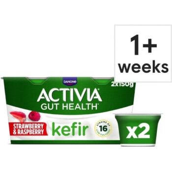 Activia Strawberry & Raspberry Kefir (2 x 150g)