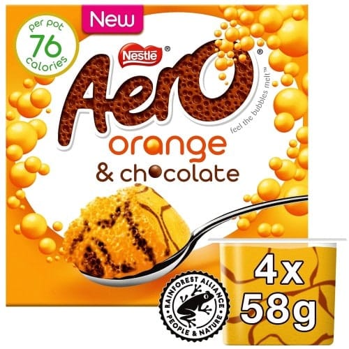 Aero Orange & Chocolate Bubbly Mousse (4 x 58g, 232g)
