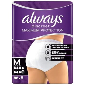 Always Discreet Heavy Incontinence Maxi Pants 8 Drops M 8Cx2 (8)