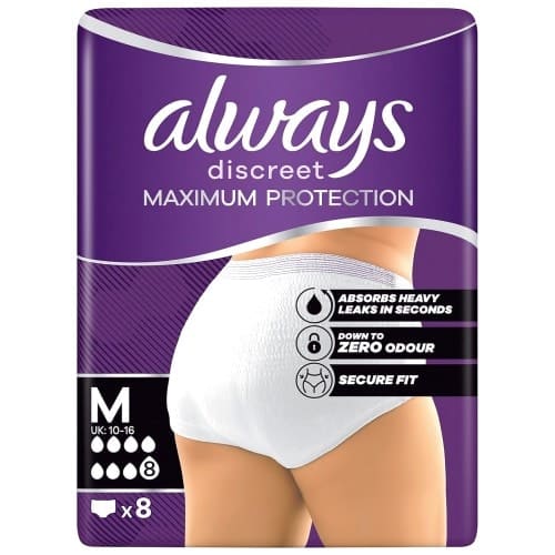 Always Discreet Heavy Incontinence Maxi Pants 8 Drops M 8Cx2 (8)