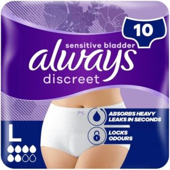 Always Discreet Incontinence Pants Normal Large (10)