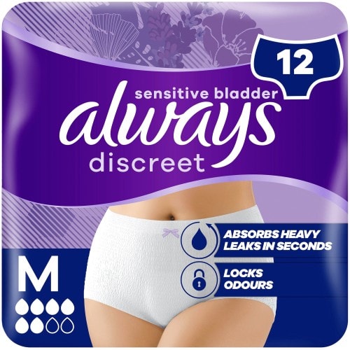 Always Discreet Underwear Incontinence Pants Normal Medium Women 12 (12)