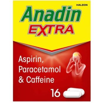 Anadin Extra Painkiller Caplets Aspirin Paracetamol & Caffeine (16)