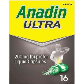 Anadin Ultra Ibuprofen Pain Relief Liquid Capsules (16 x 200mg)