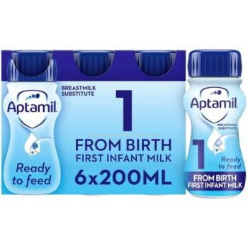 Aptamil 1 First Baby Milk Formula Liquid Multipack (6 x 200ml)