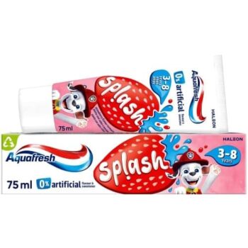 Aquafresh Splash Kids Toothpaste Strawberry & Mint Flavour 3-8 Years (75ml)