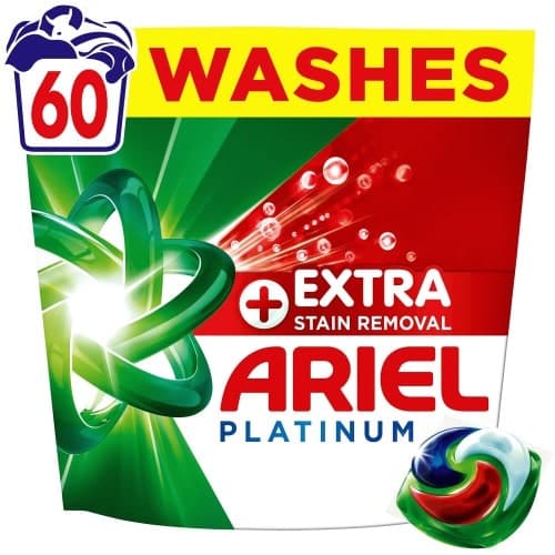Ariel Platinum Washing Pods Extra Stain Removal 60 Washes (1368g)