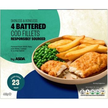 ASDA 4 Battered Cod Fillets