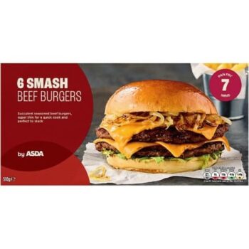 ASDA 6 Smash Beef Burgers