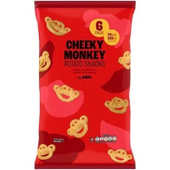 ASDA Cheeky Monkey Potato Snacks (6 x 15g, 90g)