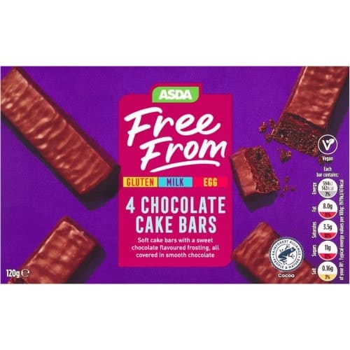 ASDA Free From 4 Chocolate Cake Bars