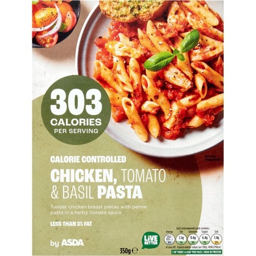 ASDA Good & Counted Chicken Tomato & Basil Pasta