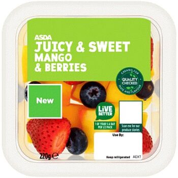 ASDA Juicy & Sweet Mango & Berries (220g)