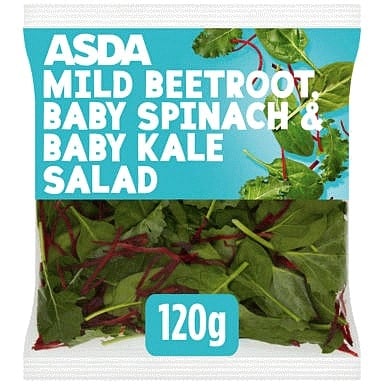 ASDA Mild Beetroot Baby Spinach & Baby Kale Salad (120g)