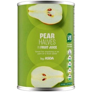 ASDA Pear Halves in Fruit Juice (410g)