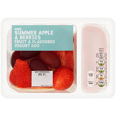 ASDA Summer Apple & Berries Fruit & Flavoured Yogurt Duo (180g)