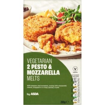 Asda Vegetarian 2 Pesto & Mozzarella Melts