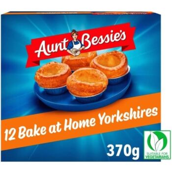 Aunt Bessie's 12 Bake at Home Yorkshires Homebake Puddings (12 x 370g)
