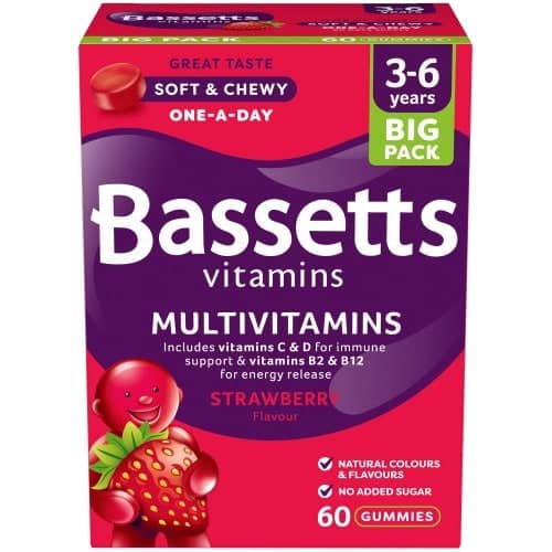 Bassetts Multivitamins Strawberry Flavour 3-6 Years (60)