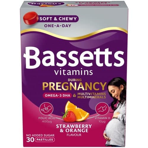 Bassetts Vitamins During Pregnancy Strawberry & Orange Flavour Pastilles 30 (30)