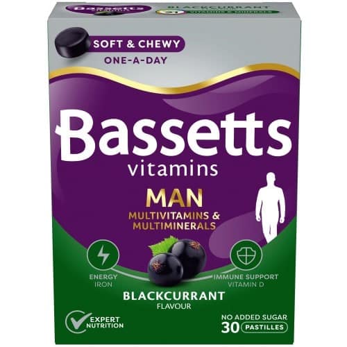 Bassetts Vitamins Man Multivitamins & Blackcurrant 30 Pastilles (30)