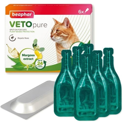 Beaphar Vetopure Flea Protection Spot-On For Cats 6 Pipettes