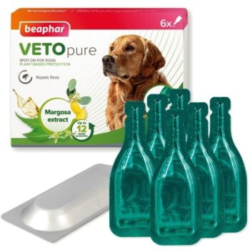 Beaphar Vetopure Flea Protection Spot-On For Dogs Over 15 Kg 6 Pipettes