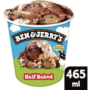 Ben & Jerry's Half Baked Chocolate & Vanilla Ice Cream Tub (465ml)