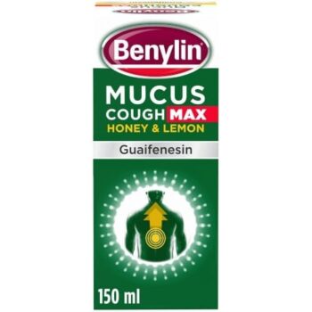 Benylin Mucus Cough Max Honey & Lemon Flavour Syrup 100 mg (150ml)