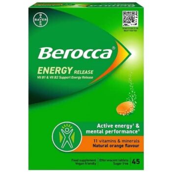 Berocca Orange Effervescent Vitamin Energy Tablets (45)