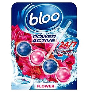 Bloo Power Active Fragrance Boost Fresh Flowers Toilet Rim Block (50g)