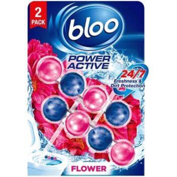 Bloo Power Active Fresh Flowers Toilet Rim Block (2 x 50g)