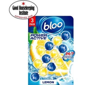 Bloo Power Active Lemon Toilet Rim Block (2 x 50g)