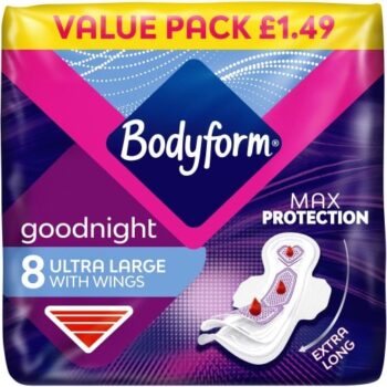 Bodyform Cour-V Ultra Night Sanitary Towels Wings Value pack (8)