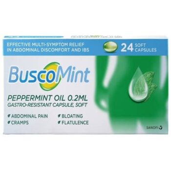Buscomint Peppermint Oil Gastro-Resistant Capsules (24 x 0.2ml)