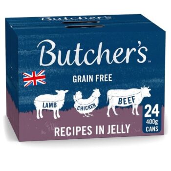 Butcher's Recipes in Jelly Grain Free Adult Dog Food Tins 24x400 (24 x 400g)