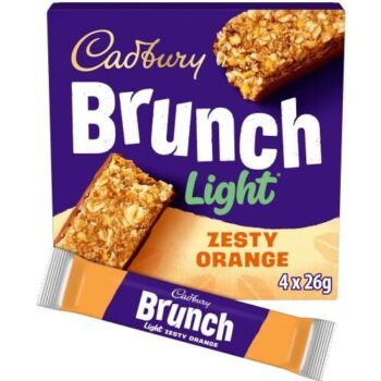 Cadbury Brunch Orange Wholegrain Cereal Bars Pack (4 x 28g)